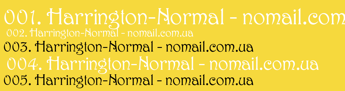 Шрифт Harrington-Normal